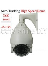 Security CCTV 7 inch 1/3" CCD 650TVL 3.2~115.2mm 36X Optical Zoom Auto Tracking High Speed Dome PTZ IR Camera 256 Preset