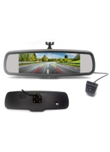 ANSHILONG AHD Car Interior Mirror 7.5" TFT LCD Monitor 2Ch Video Input with Fish Eye Wide View Angle Rear View Reversing Camera