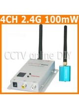 CCTV 4CH 100mW 2.4G Wireless AV Transmitter and Receiver Kit for Security Camera Model Airplane