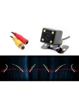 4 LED Car Rear View Backup Camera Moving Dynamic Trajectory Parking Guide Lines