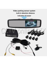 Universal 4.3" inch Car Rear View Monitor Video Camera Parking Sensor System Free Shipping