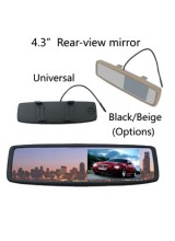 Brand New Universal Clip-on 4.3" Rear View Mirror Car Monitor 2CH Video Input