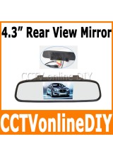 4.3" Car Rear View Mirror Monitor AV Signal Auto Detect Power ON/OFF 2CH Video Input