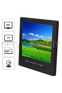 8 inch LCD Color CCTV Monitor with VGA BNC AV Port and Speaker 1024*768 Resolution