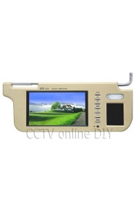Left or Right 7" Car Sun Visor Monitor 2 Channel Video for DVD Player and Car Rearview Camera