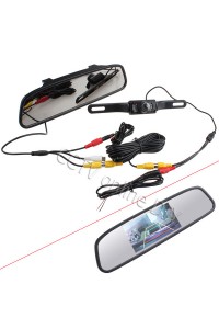 Car Rear View Kit 4.3" Screen TFT LCD Car Rear View Rearview DVD Mirror Monitor + Backup Camera