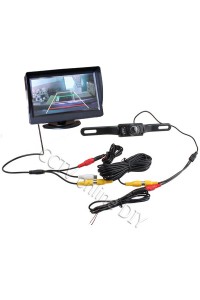 4.3" Screen TFT LCD Stand Car Rear View Rearview Monitor + Backup IR Camera