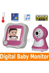 2013 Home Safety Wireless Baby Monitor 3.5" Color TFT LCD Night Vision Video Camera Intercom Temperature Display