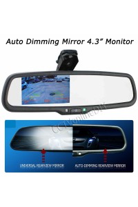OEM Auto Dimming Rear View Mirror with 4.3 inch 800*480 Resolution TFT LCD Car Monitor Built in Special Bracket