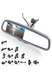 Special Car Internal Rearview Rear View Mirror with 4.3 inch TFT LCD Monitor + Bracket Mount 2 CH Video Input