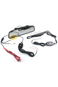 Wireless 4.3" LCD Car Rear View Rearview DVD Mirror Monitor + IR Backup Camera