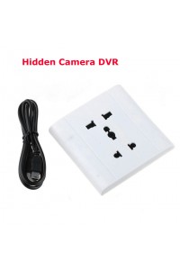 Wall Socket Pinhole Spy Hidden Camera Security Socket Voice-Activated DVR Video Recorder