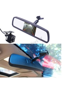 4.3" TFT LCD Screen Car Interior Replacement Rear View Mirror Monitor + CCD Day & Night HD Backup Reversing Camera System