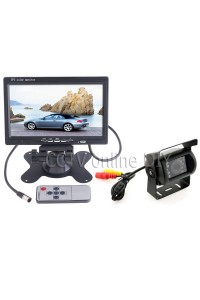 New 7" Car/Bus/ Truck Rear View LCD Standalone Monitor System Kit with 18 IR LED Reversing Back up Camera