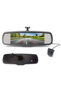 ANSHILONG AHD Car Interior Mirror 7.5" TFT LCD Monitor 2Ch Video Input with Fish Eye Wide View Angle Rear View Reversing Camera