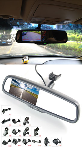 Internal Rear View Mirror Built in 4.3 inch Monitor