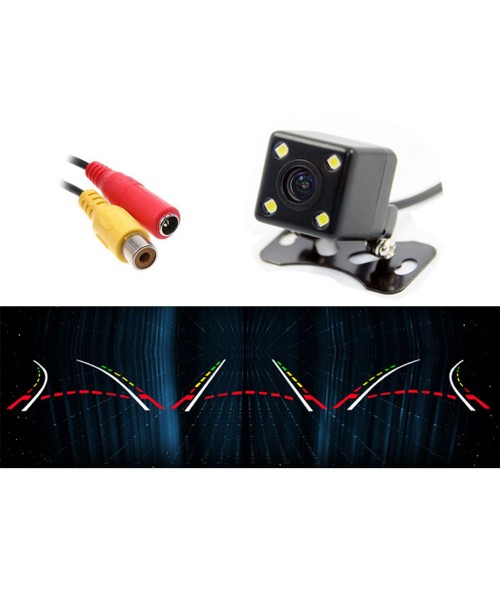 4 LED Car Rear View Backup Camera Moving Dynamic Trajectory Parking Guide Lines