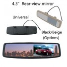 Brand New Universal Clip-on 4.3" Rear View Mirror Car Monitor 2CH Video Input