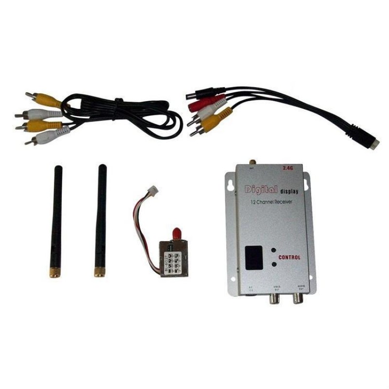 CCTV 8CH 200mW 2.4G Wireless AV Transmitter and Receiver Kit for ...